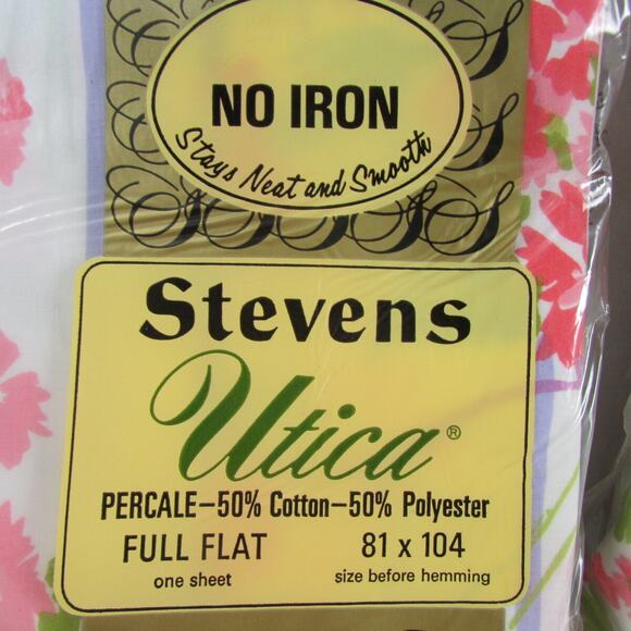 Stevens Utica Mixed Bouquet Full Bed Sheet Set New Sealed Dead Stock Floral - Picture 5 of 10